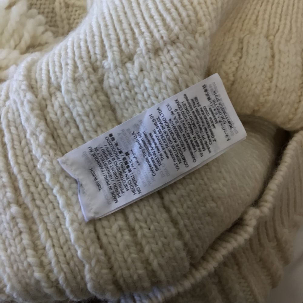 Tory Burch Cream Ivory Cable Knit Wool Fringe Pullover Sweater Women’s Size M - Picture 16 of 16
